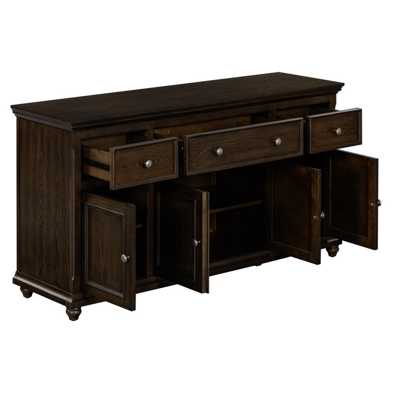 Commode 4 tiroirs John, Noyer foncé