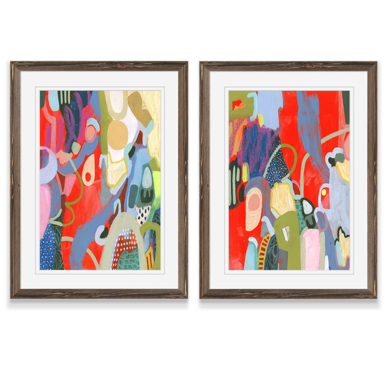 «Max Out I» par Vincent Van Gogh - ensemble de 2 reproductions d'art encadrées, H 16 po x l 20 po, Érable