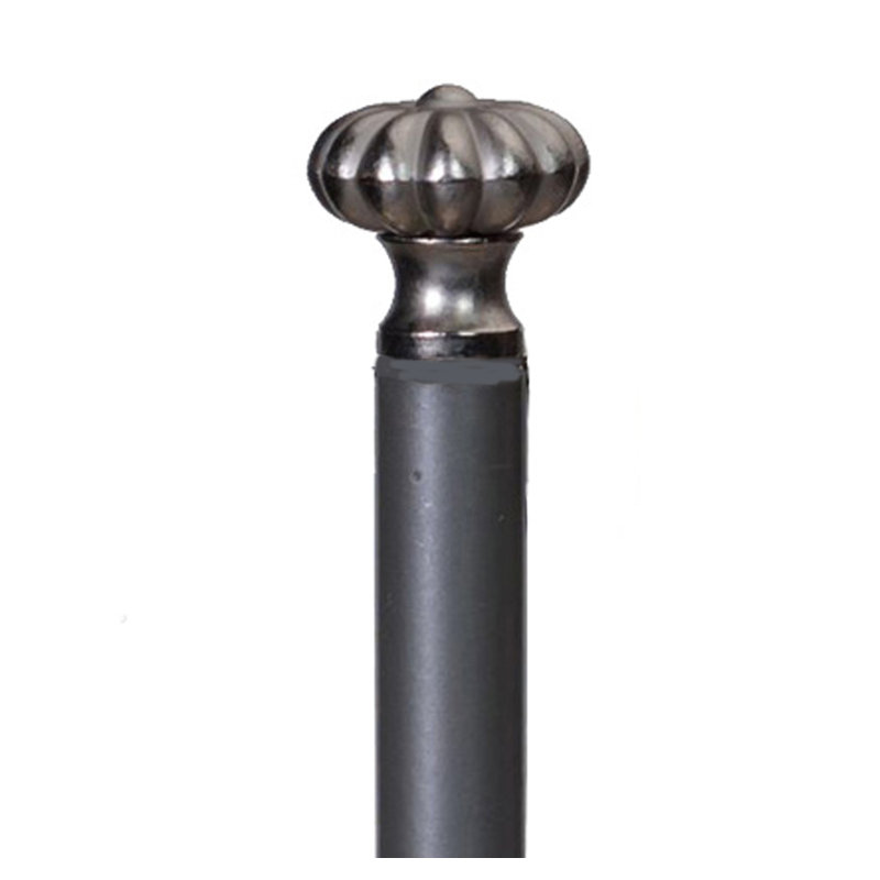 Genthner Adjustable Single Curtain Rod, 2" H x 48" W x 4.5" D, Silver