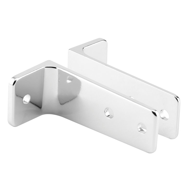 Deux supports muraux, 3 1/2 po, alliage de zinc, finition chromée (paquet de 2)