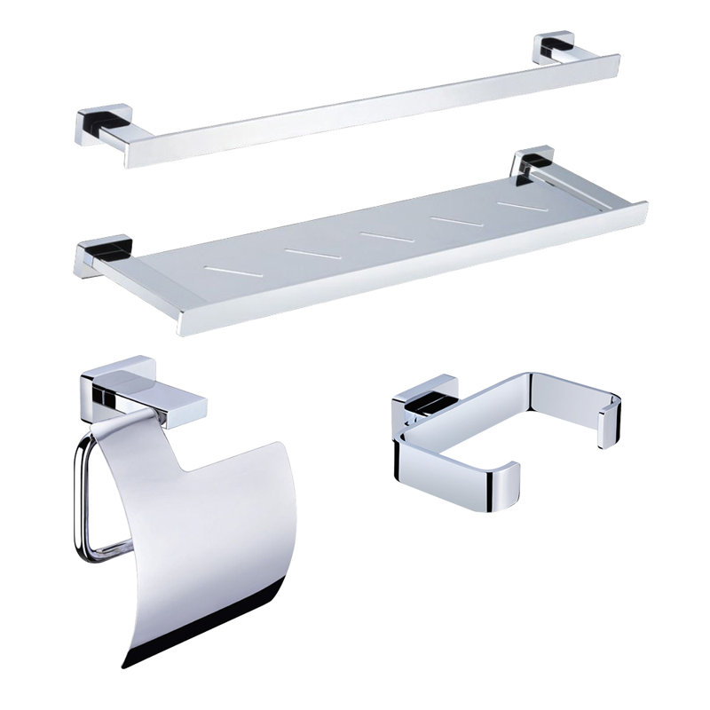 Brass 4 - Piece Bathroom Hardware Set