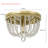 3-light Bedroom Crystal Cage Steel Dimmable Flush Mount UL Certified