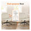 Chaise de bureau, dossier, chaise de bureau sans accoudoirs, pivot réglable pour un bureau personnel confortable, beige, cuir