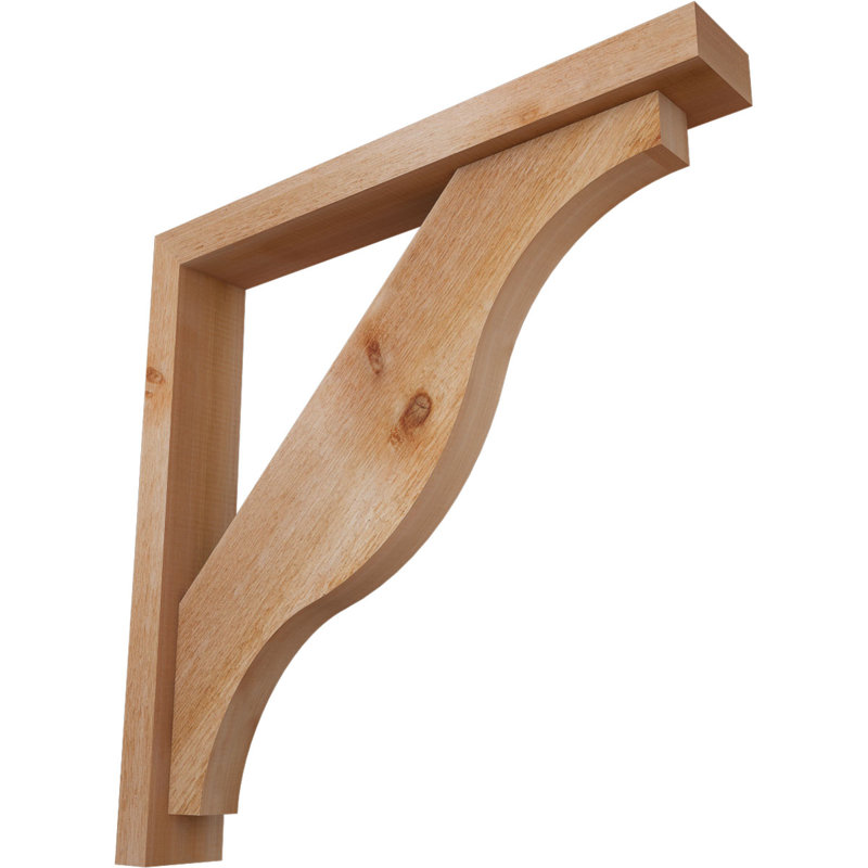 Support Funston Block avec support décalé, 28 po x 28 po, Cèdre rouge occidental de l 4 po (scié brut)