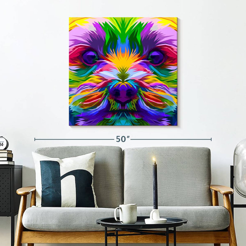 Brampt Colorful Yorkie, 30" H x 30" W