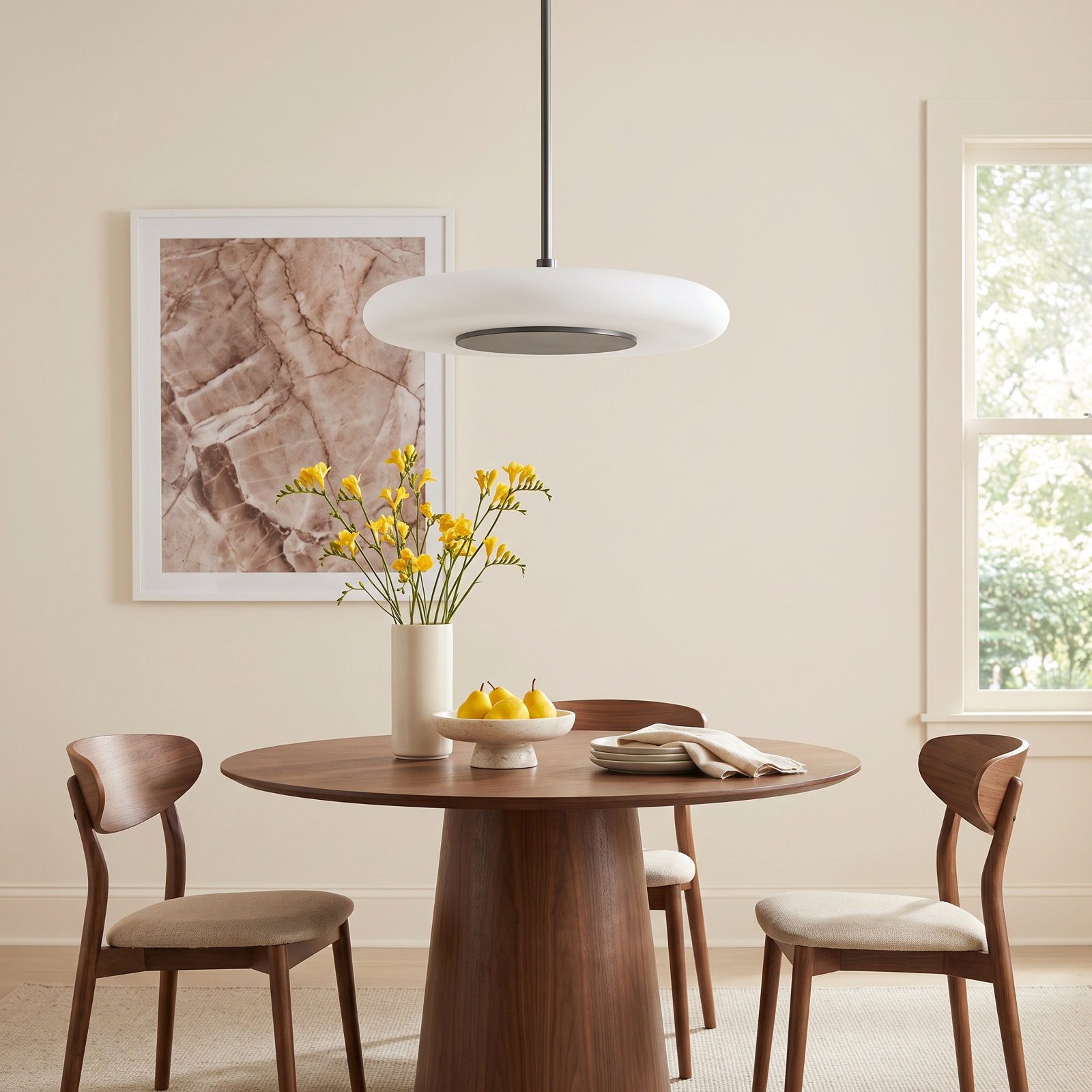Blyford Dimmable Pendant, 7.75" H x 20.75" W x 20.75" D, Black Nickel