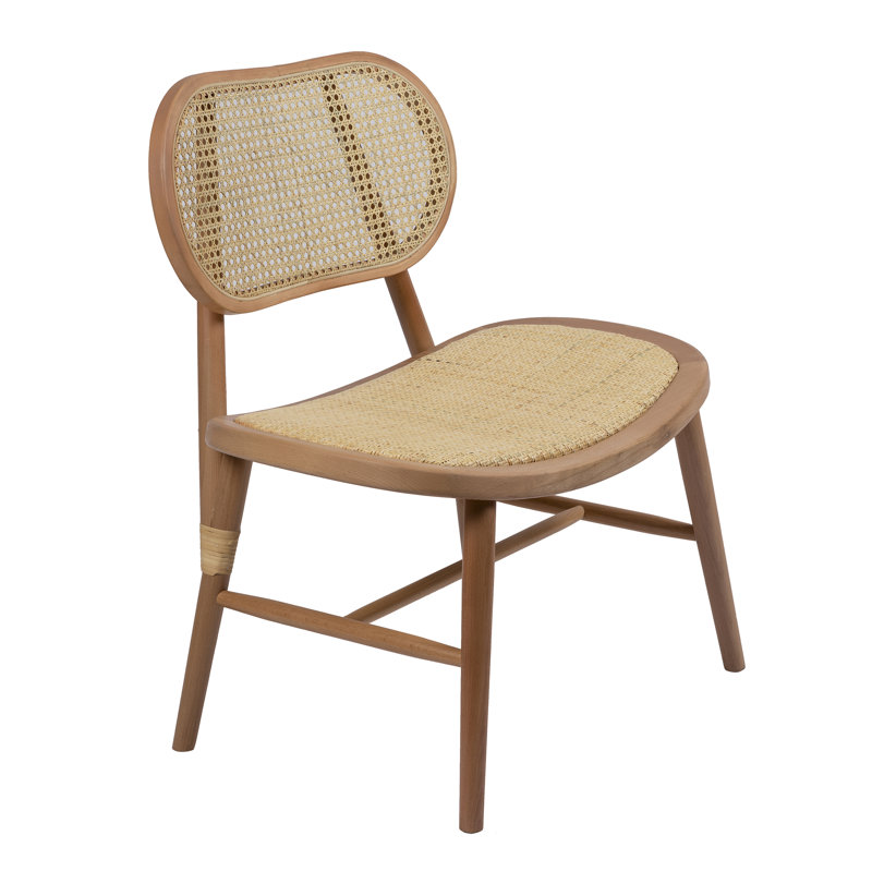 Chaise d'appoint en bois massif Millsap, Naturel