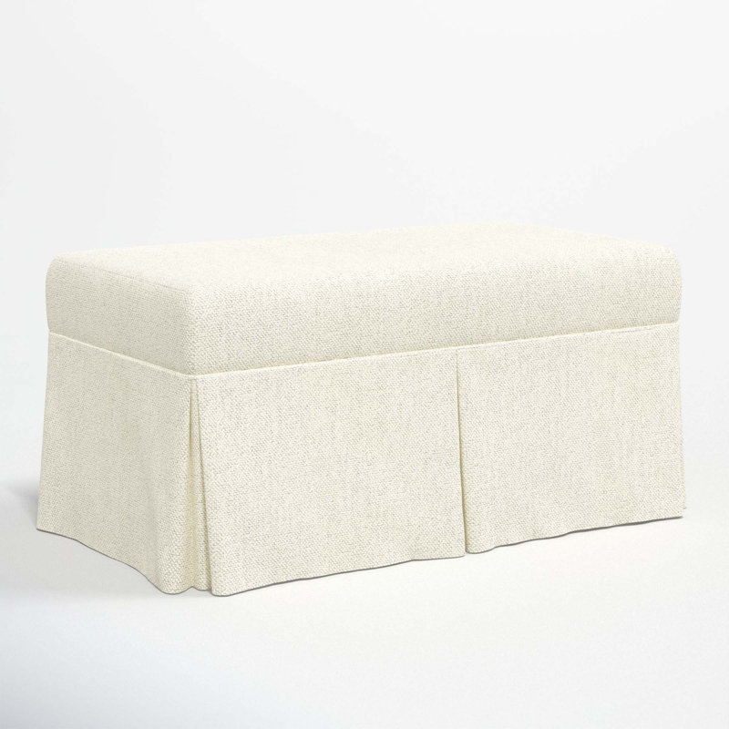 Banc de rangement rembourré Wyatt, Tweed Sustain® toile Milsap