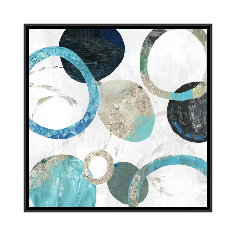 « rings ii », impression sur toile, H 18 po x l 18 po x P 1,5 po, Toile avec cadre noir