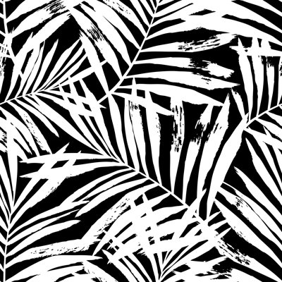 Abniel Vector Palm Leaves by MirgoGrafiks - Wrapped Canvas Print
