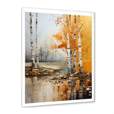 «Dalaine Birch Woods Autumn Tapisserie VI», reproduction sur toile