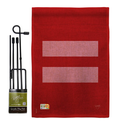 Le support inspiré de l’égalité en toile jute les expositions à 2 côtés 19 x 13 po ensemble de drapeau