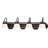 Marti 4-Light Indoor Antique Bronze Bath or Vanity Wall Mount with Alabaster Glass Bell Shades-385696225