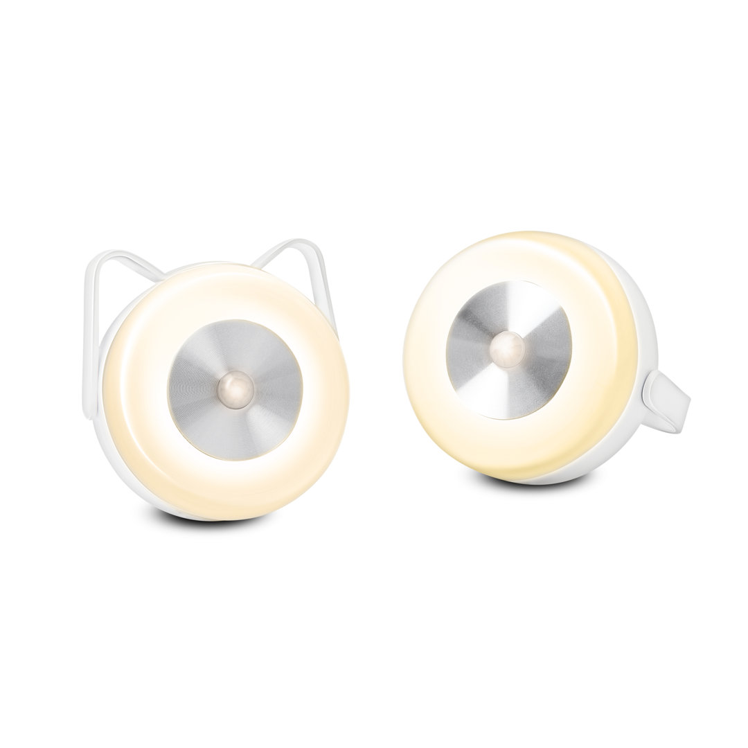 3000K Warm White Motion Light Sensor LED 2-Light Night Light, Cute Cat Appearance USB Rechargeable (Set of 2) HVS Smart