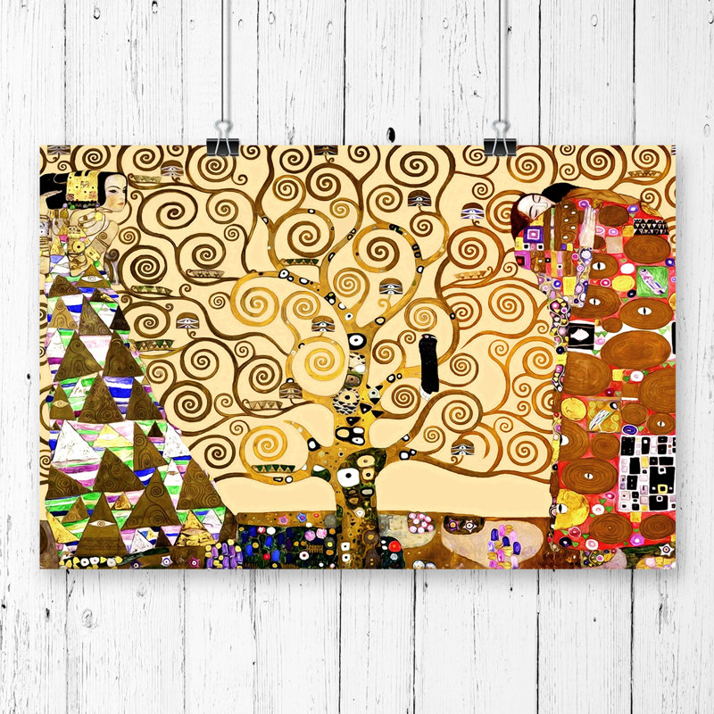 Gustav Klimt the Tree of Life - Frameless Print, 29.7cm H x 42cm W