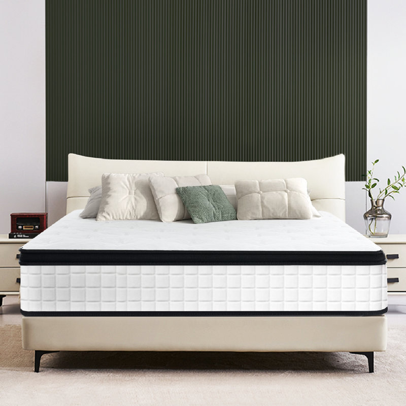 Coito 12” Medium Breathable Hybrid Mattress With Multilayered Memory Foam Cool Soft Design In A Box, Queen