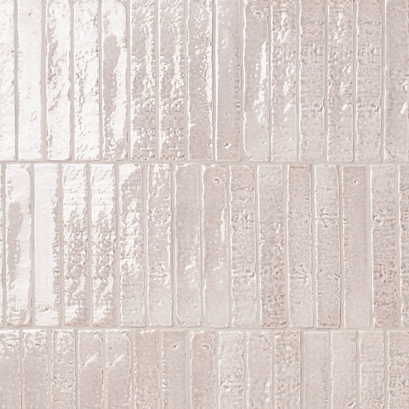 Wabi Sabi 1.5x 9 Crackled Glossy Ceramic Subway Wall Tile, Gray