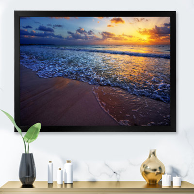 " Sunset Over An Ocean Beach Shore I "