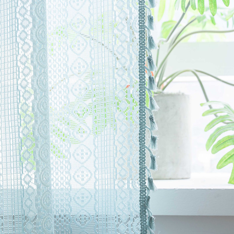 Mely Linen Curtain, 59" W x 84" L, Blue