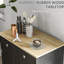 Buffet patiné noir patiné - comptoir en bois massif, 2 tiroirs, portes, armoire de rangement à tablette réglable