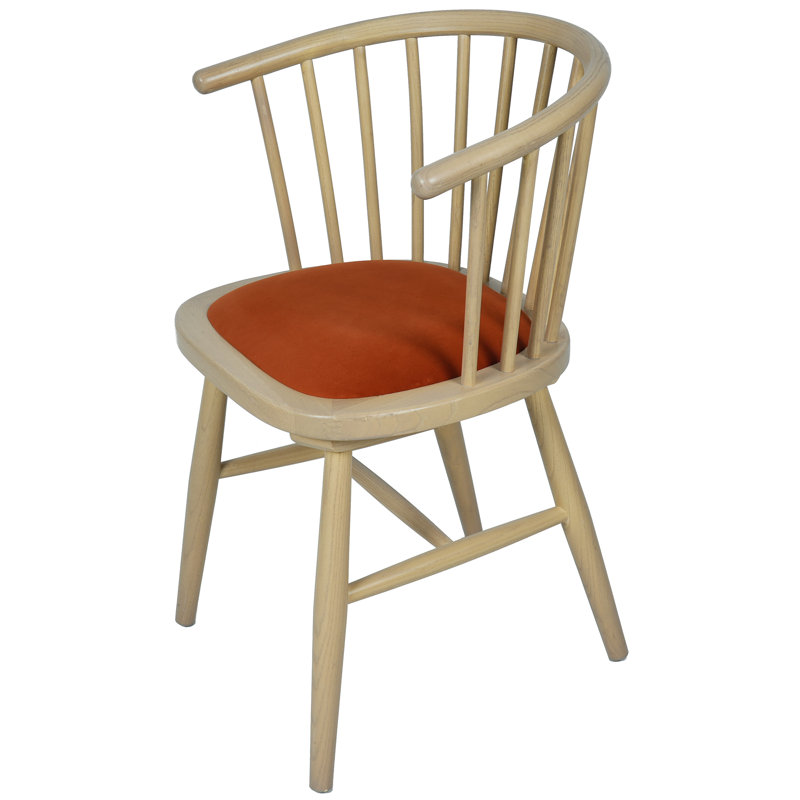 Upholstered Dining Carver Chair - Pad, Orange