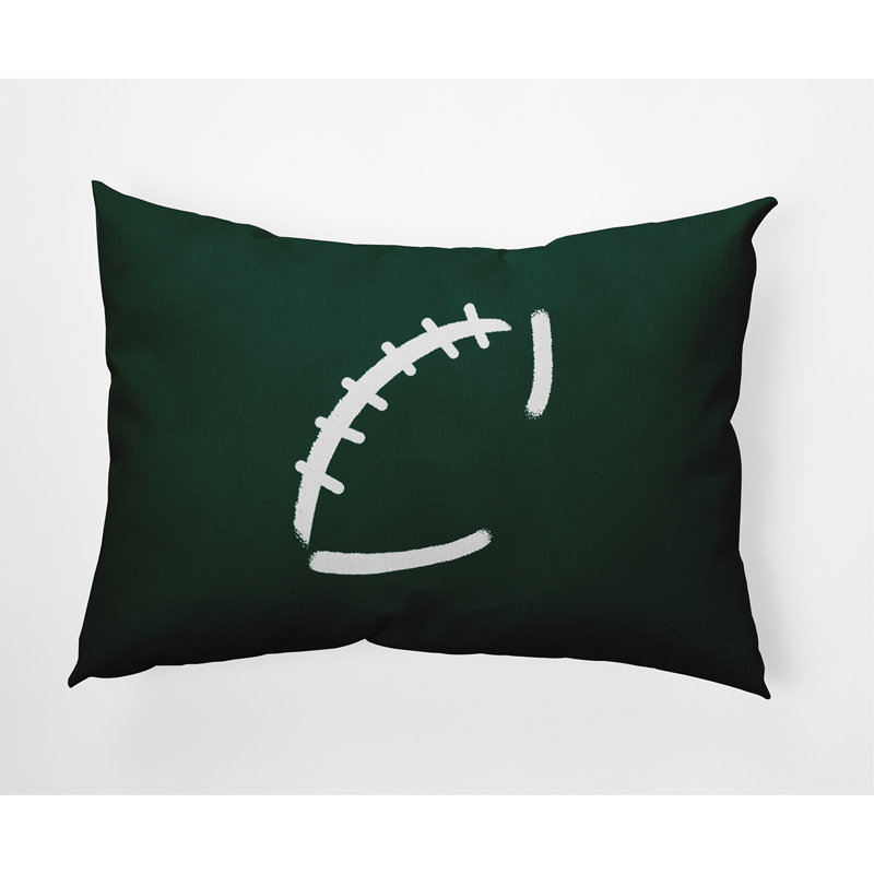 Housse et insert de coussin rectangulaire d'extérieur Football, Vert