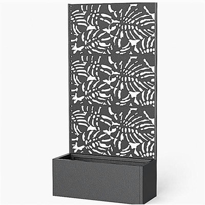 Trellis Planter,Efficient Drainage Planter Box,Spacious Metal Planter Box