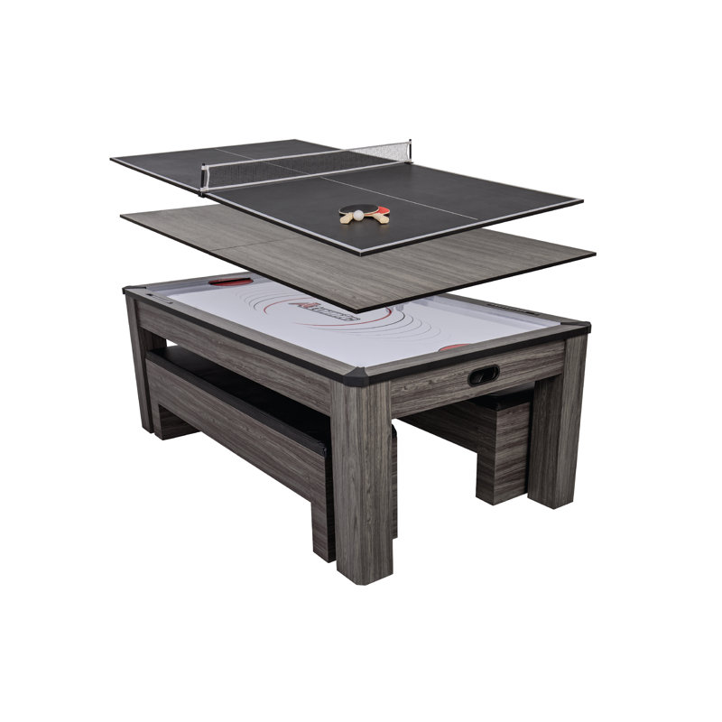 7' 3 in 1 Multi Games Table, Air Hockey, Dining, and Table Tennis Table