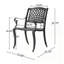 Ensemble de 2 chaises de jardin d'extérieur style campagne moderne