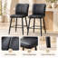 Tabouret de bar moderne en similicuir 24 po avec structure en métal-2124147738-2124147739