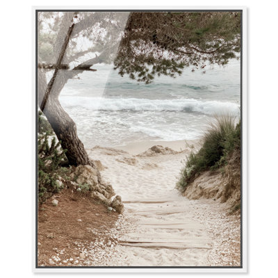 Sea Breeze III Framed Acrylic Print Coastal Wall Art by Notoriart, White Frame, 20 x 24