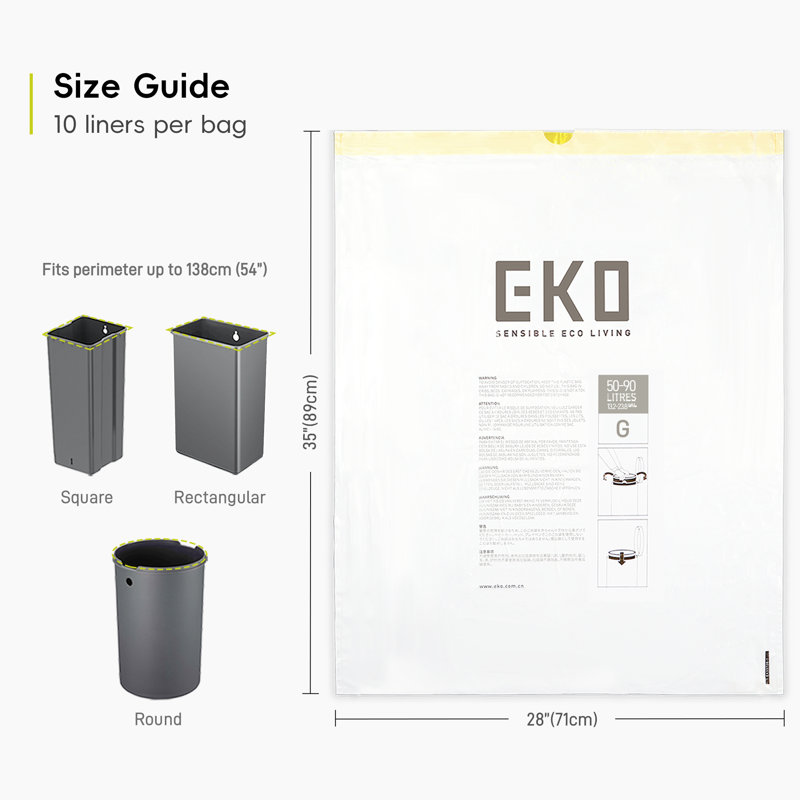 90L Trash Bags - 60 Count