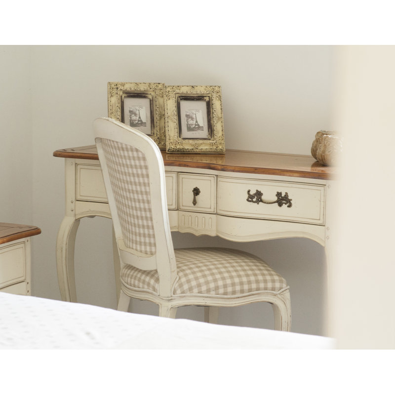 110cm Solid Wood Console Table, Ivory