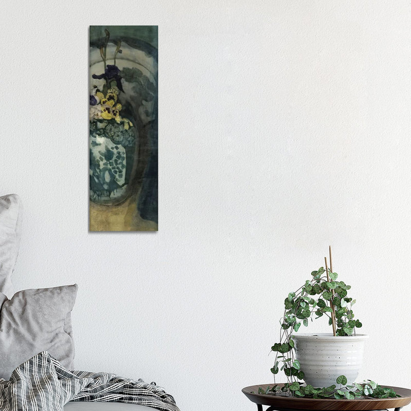 The Blue Girl Portrait Of Miss Elinor Leyland by James Abbott McNeill Whistler - 1 Piece Panoramic Wall Art on Canvas