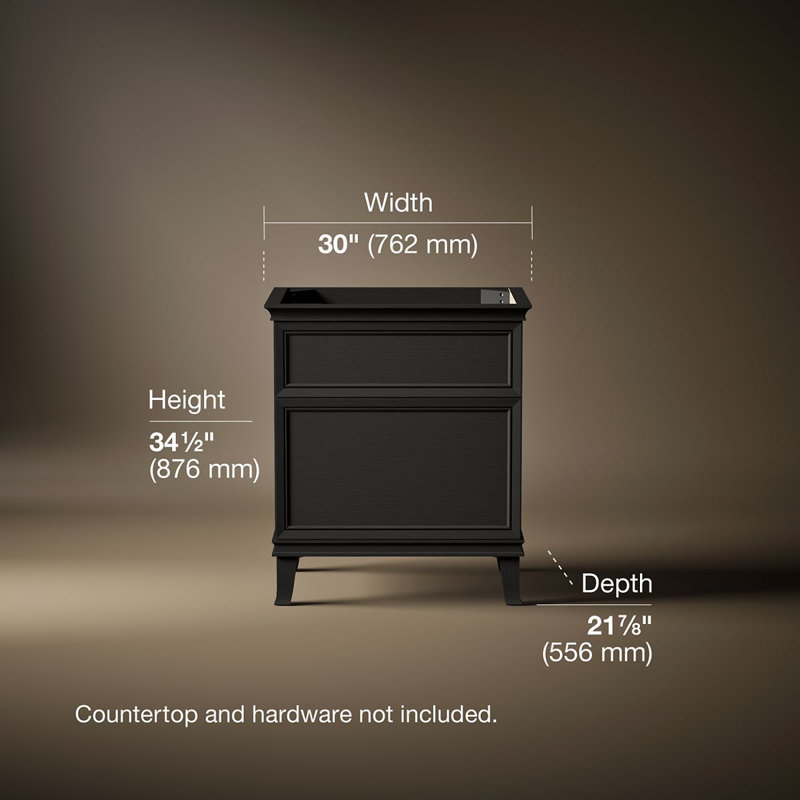Artifacts 30 In. Bathroom Vanity Cabinet, Black
