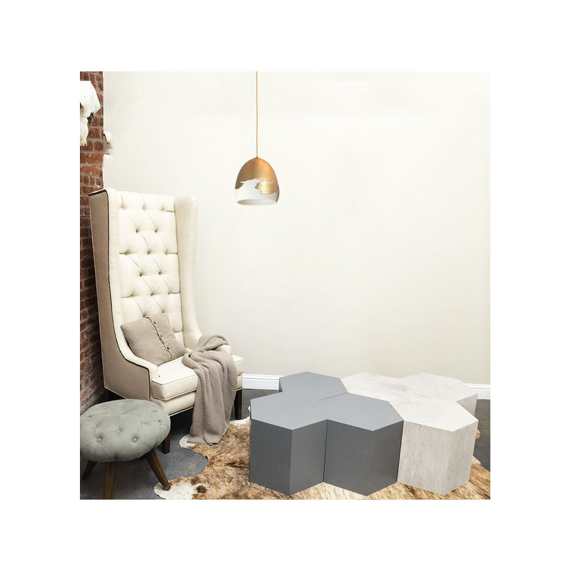 Architect 1 - Light Pendant, No Bulb Included, Not UL Listed for Dry Locations, White & Brass Ombre