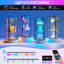 360° Rotating Glass Display Cabinet with RGB LED Lighting and APP Control-36480563