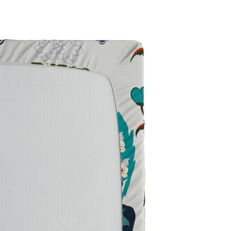 Drap-housse en microfibre à motif floral, Drap-housse de taille simple
