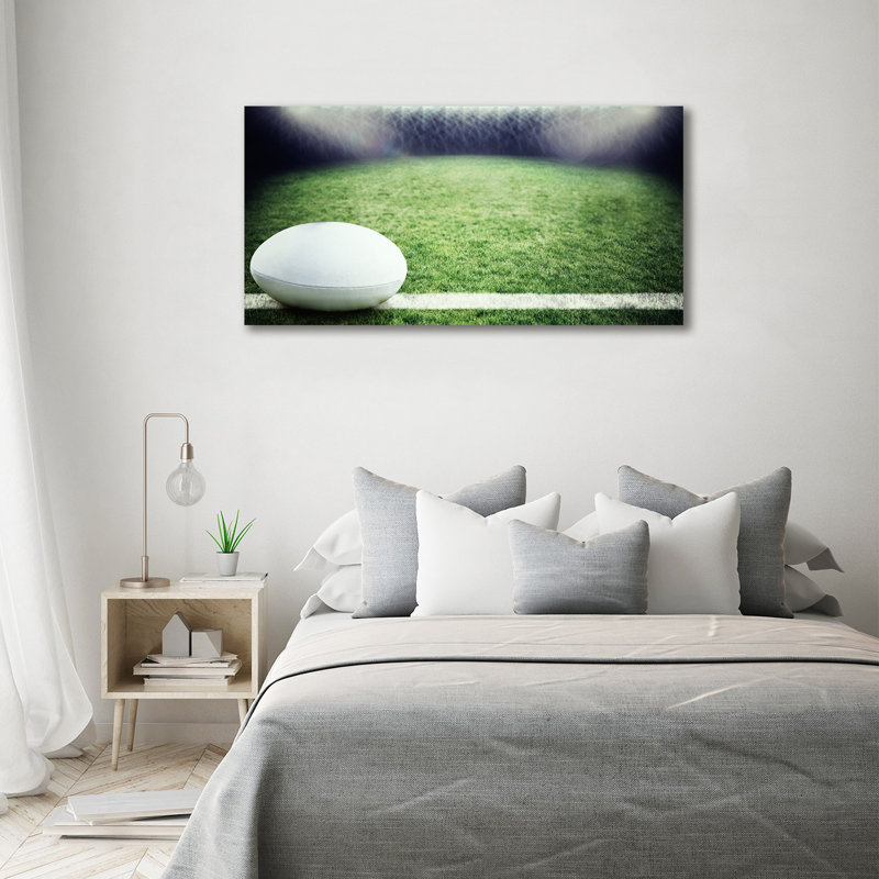 Rugby Ball - No Frame Print on Glass, Canvas, 70cm H x 140cm W x 2cm D