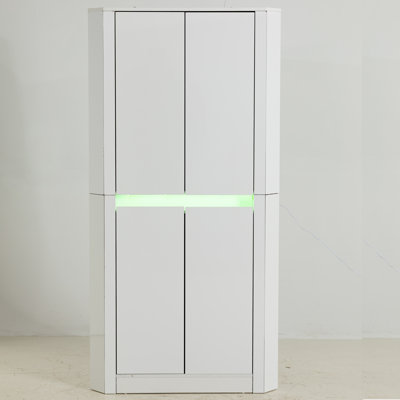 Armoire de coin à miroir
