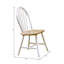 Chaise d’appoint à dossier en bois massif de style Windsor en blanc/brun Framington