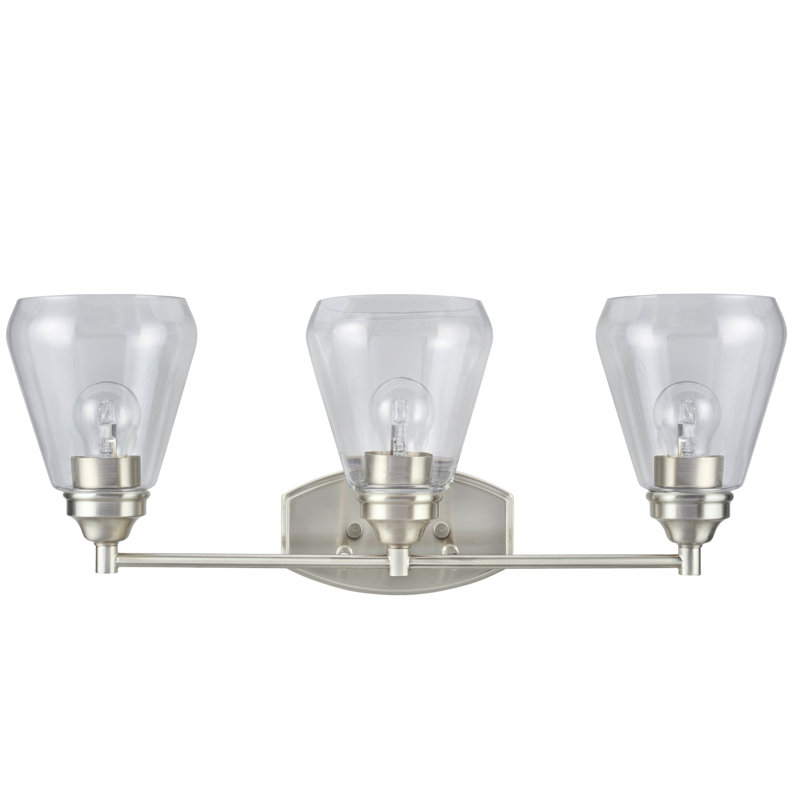 Crosstown 3 - Light Dimmable Vanity Light, Satin Nickel