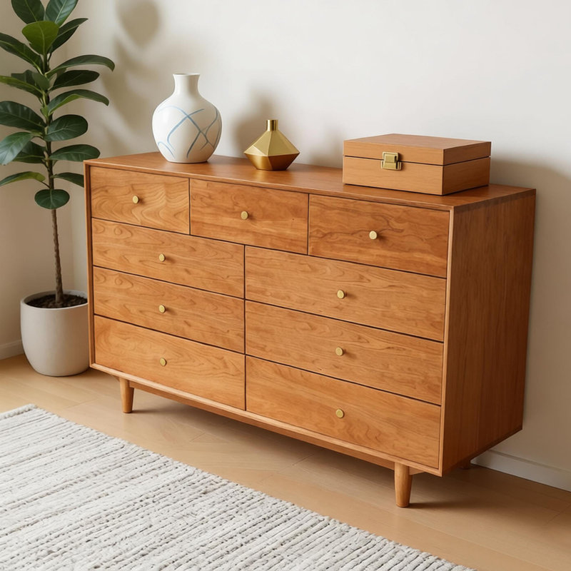 Buffet multi-tiroirs avec rangement, 35.43" H x 59.05" W x 17.71" D