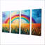 «Countryside Rainbow Over the Wheat Fields I» - Art mural arc-en-ciel - Art mural sur toile Trad-55041213-55041208