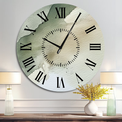 Petite horloge murale silencieuse en métal Zen Little Sage Meditation -