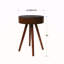 Table d'appoint ronde de 15,7 pouces, petite table basse idéale pour les espaces compacts, table de chevet moderne avec pieds en bois massif, convenant au salon, à la chambre à coucher, au coin et au bureau