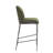 Galen Indoor Metal Upholstered Barstool, Antique Bronze Finish Frame With Green Fabric, Set Of 2-1597804566