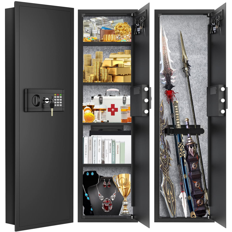 47.3" Tall Fireproof Wall Safes Between the Studs 16" Centers