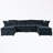 Taquila U-Shaped Sleeper Sectional Modular Sofa Bed-209957985