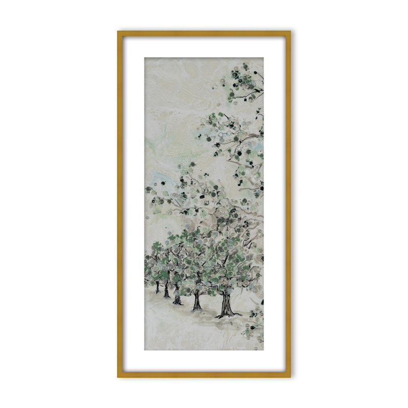 Nature Inspired "Budding Spring" Canvas Wall Art By , 16" H x 8" W x 1.125" D, Black, Framed Print